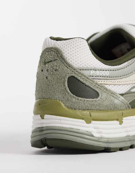 Nike - P-6000 - Sneakers in beige en kakigroen suède, 2 van 5