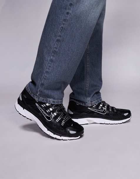 Nike P-6000 sneakers in black & metallic silver - view 1