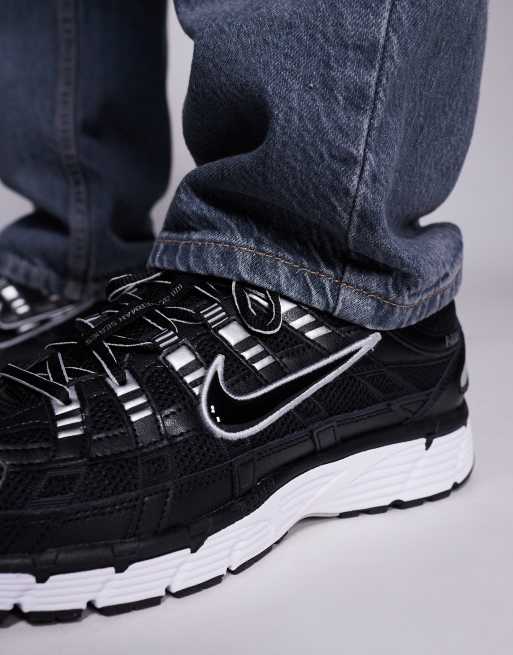 Nike P-6000 sneakers in black & metallic silver, 4 of 5
