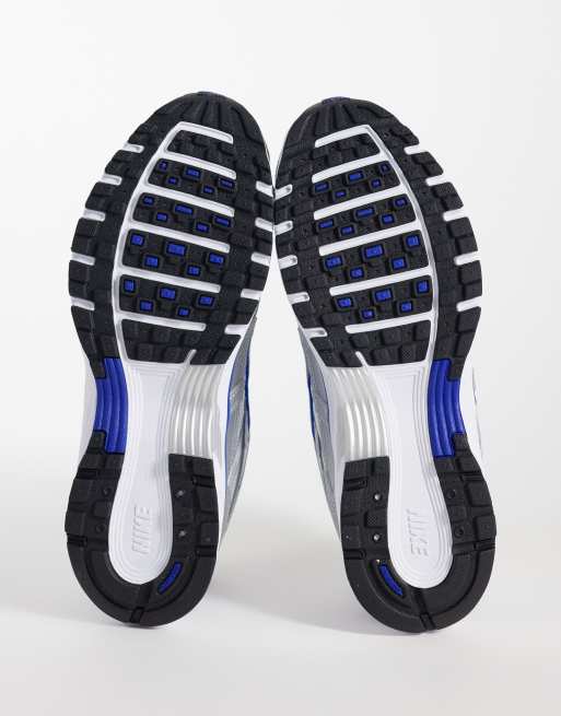 Nike P-6000 sneakers in blue and metallic silver, 5 of 5