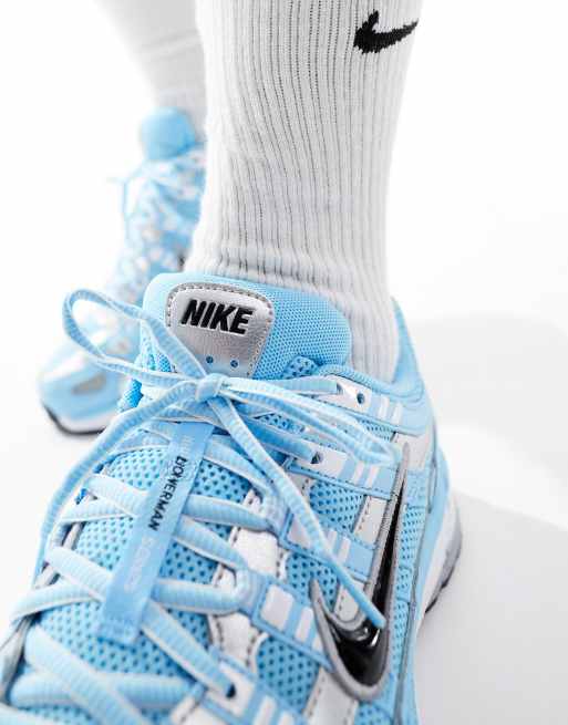 Blue and hot sale silver nike shoes