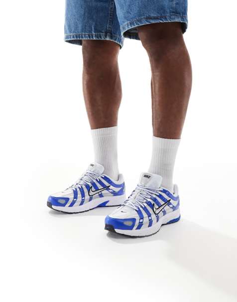 Nike P-6000 sneakers in blue & metallic silver - view 1