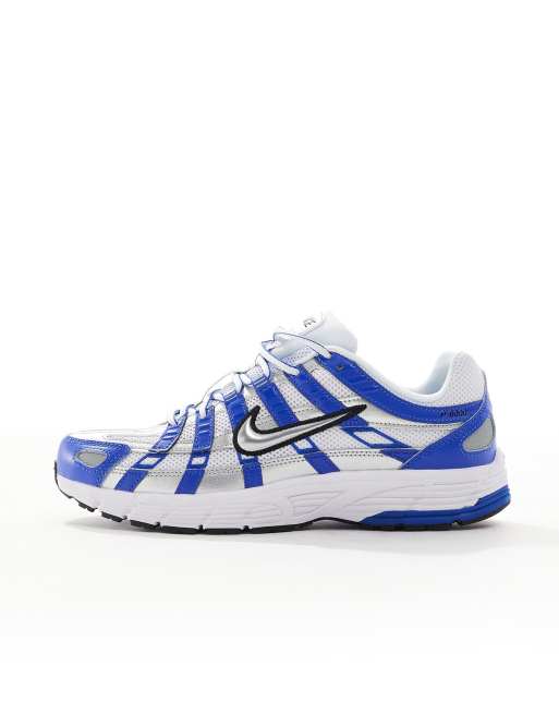 Nike P-6000 sneakers in blue & metallic silver 