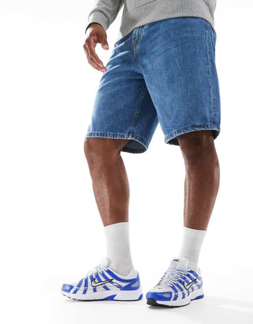 Nike P-6000 sneakers in blue & metallic silver 