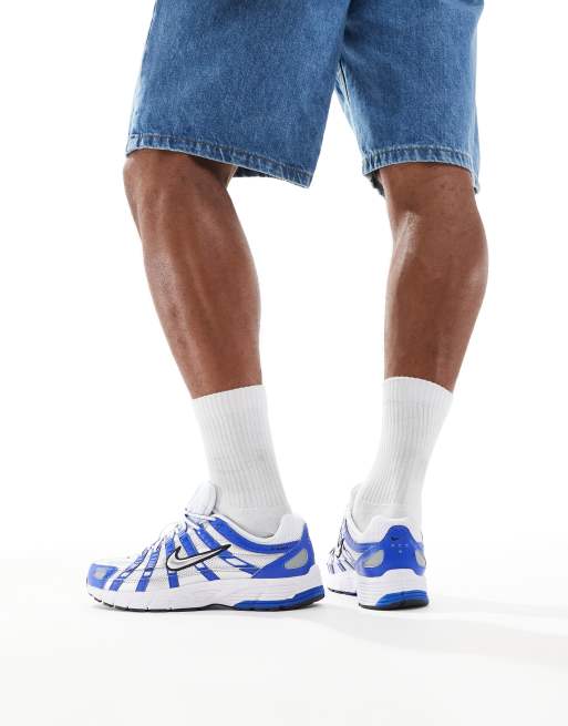 Nike P-6000 sneakers in blue & metallic silver 
