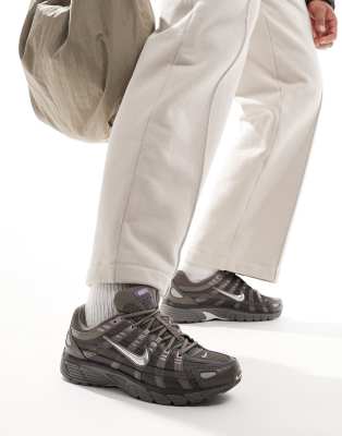Nike P-6000 sneakers in dark gray and silver