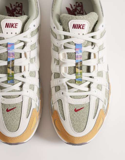 Nike Gray and Tan Athletic Shoes‎ Nike P-6000 sneakers in gray and beige | ASOS main image 3