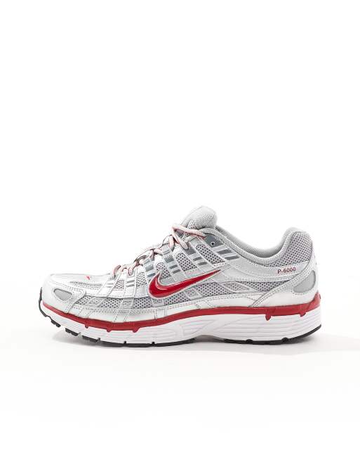 Nike P-6000 sneakers in gray and red