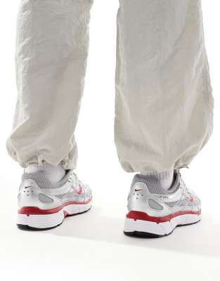Nike P-6000 sneakers in gray and red
