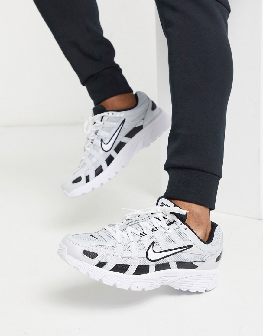 Shop Nike P-6000 Sneakers In Gray, White And Black