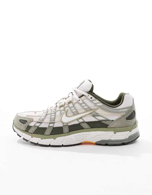 Nike P-6000 sneakers in khaki green and white