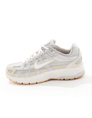 Nike Almond Toe Leather Sneakers In Gray