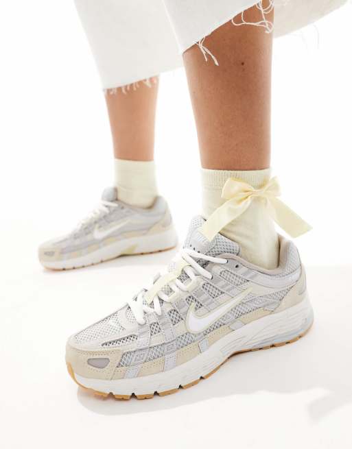 Nike P-6000 sneakers in light gray and khaki