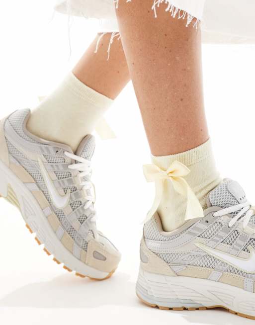 Nike P-6000 sneakers in light gray and khaki