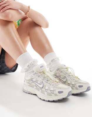 Nike P-6000 Sneakers In Off White And Gray