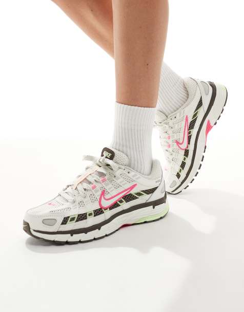Nike P-6000 sneakers in off white, pink and green - view 1