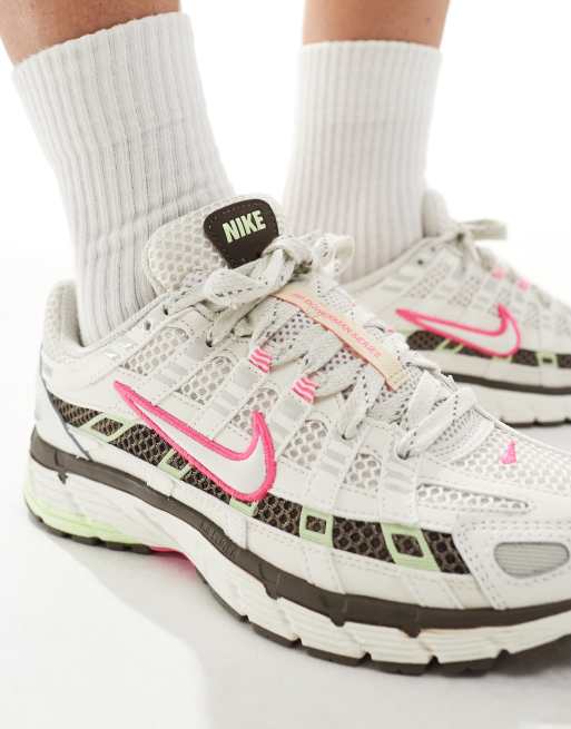 スニーカー [NIKE] P-6000 WHITE PINK Nike P-6000 sneakers in white and pink | ASOS