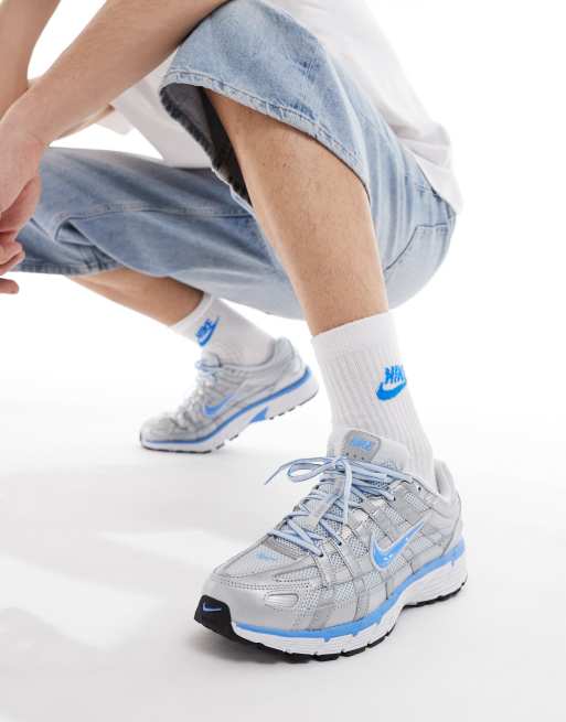 Nike P-6000 sneakers in silver and blue | ASOS
