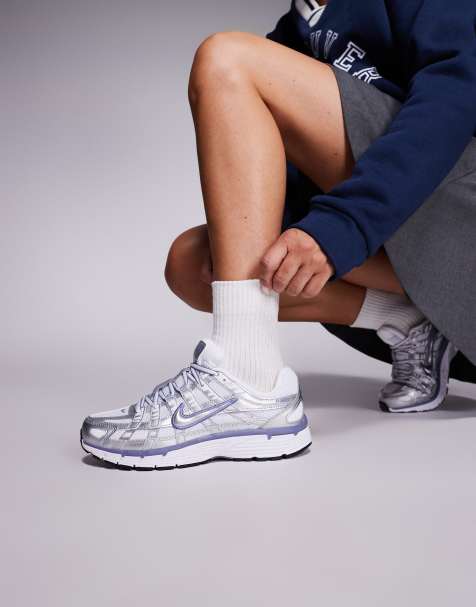 Nike P-6000 sneakers in silver and blue - view 1
