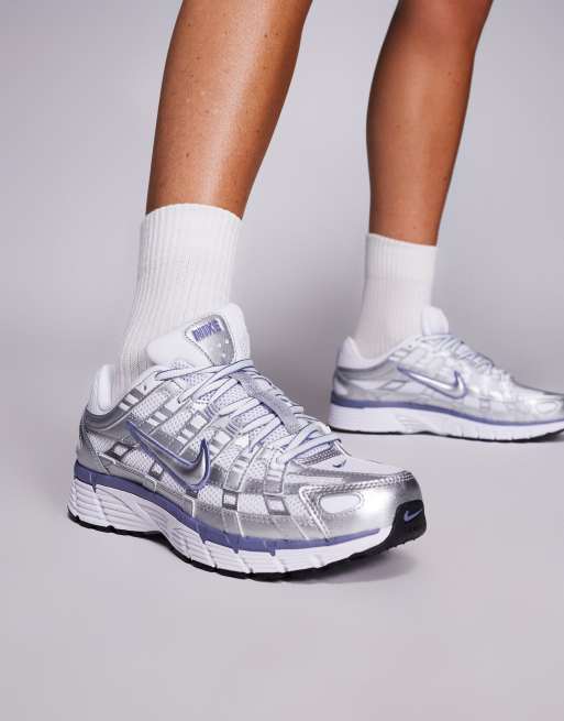 Nike P-6000 sneakers in silver and blue | ASOS
