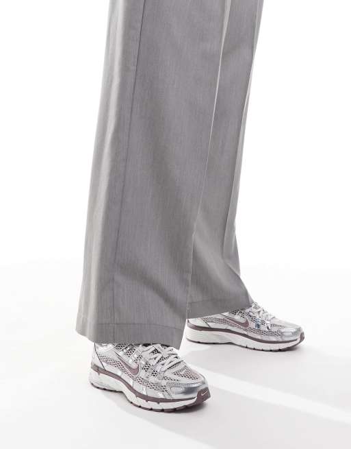 Nike P-6000 sneakers in light gray and purple