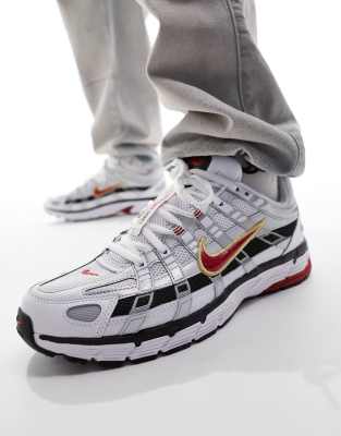 Nike P-6000 White Varsity Red Metallic Platinum BV1021-101, 50% OFF