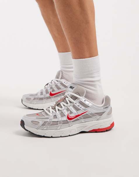 Nike P-6000 sneakers in silver and red - view 1
