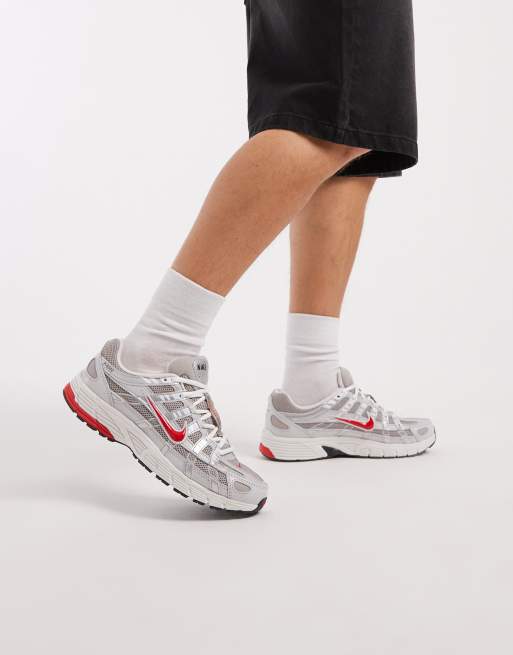 Nike P-6000 sneakers in silver and red, 5 of 5