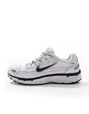 Nike P-6000 sneakers in silver and white