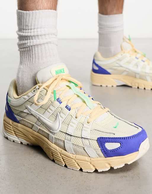 geni Ældre flaskehals Nike P-6000 sneakers in stone and blue | ASOS