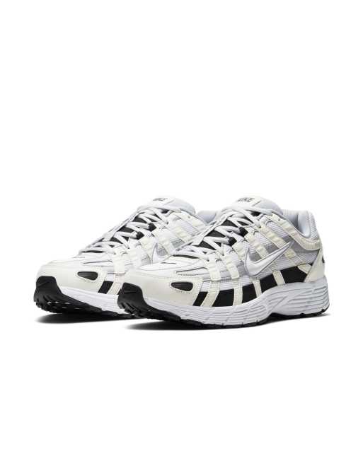 Nike P 6000 sneakers in white and black