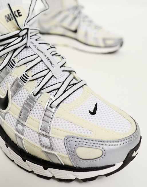 Nike P-6000 sneakers in white and black