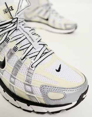 Nike P-6000 sneakers in white and black
