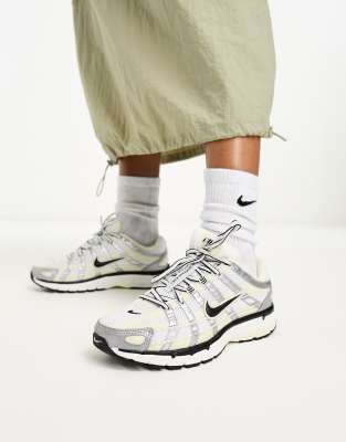 Nike P-6000 sneakers in white and black