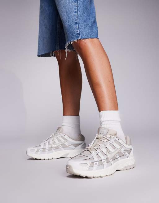 Nike P-6000 sneakers in white and cream
