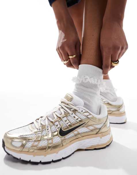 Nike P-6000 sneakers in white and gold - view 1
