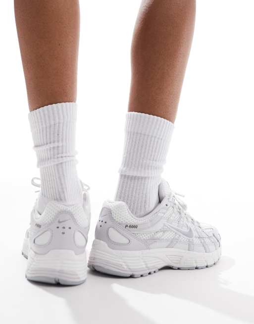 Nike P-6000 sneakers in white and gray