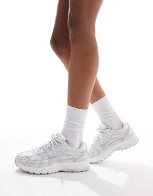 Nike P-6000 sneakers in white and gray