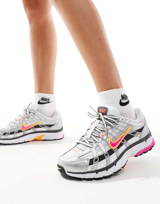 Nike P-6000 sneakers in white and pink
