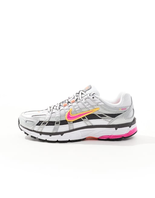 Nike P 6000 sneakers in white and pink