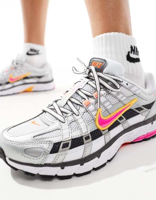 Nike P-6000 sneakers in white and pink