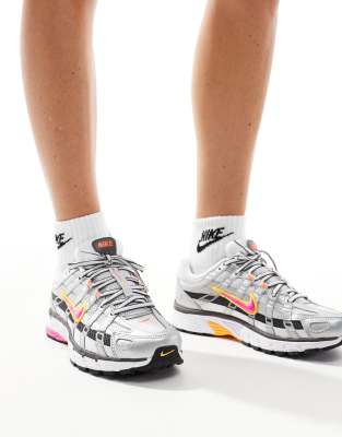 Nike P-6000 sneakers in white and pink