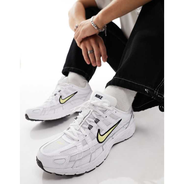 Nike P 6000 sneakers in white and yellow