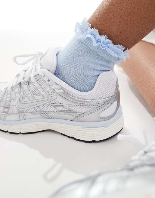 Nike P-6000 sneakers in white, gray and blue | ASOS