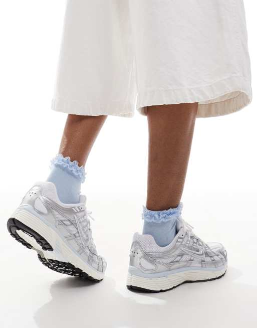 Nike P-6000 sneakers in white, gray and blue