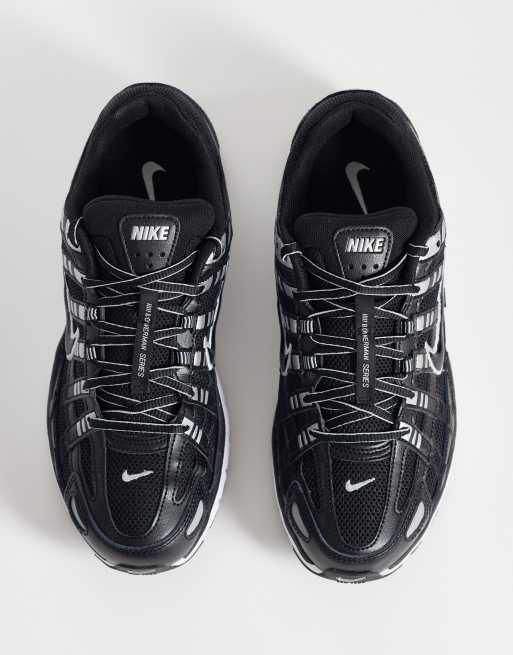 Nike - P-6000 - Sneakers in zwart, wit en zilver, 3 van 5
