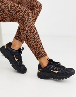 Nike - P-6000 - Sneakers nere e oro-Nero