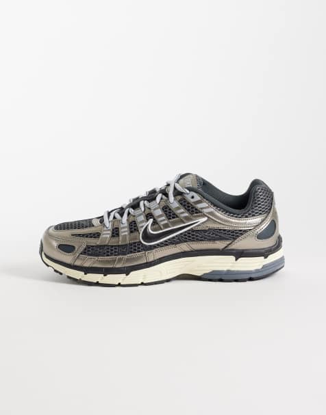 Nike P-6000 sneakers z dużymi sznurówkami w metalicznym czarnym - view 1