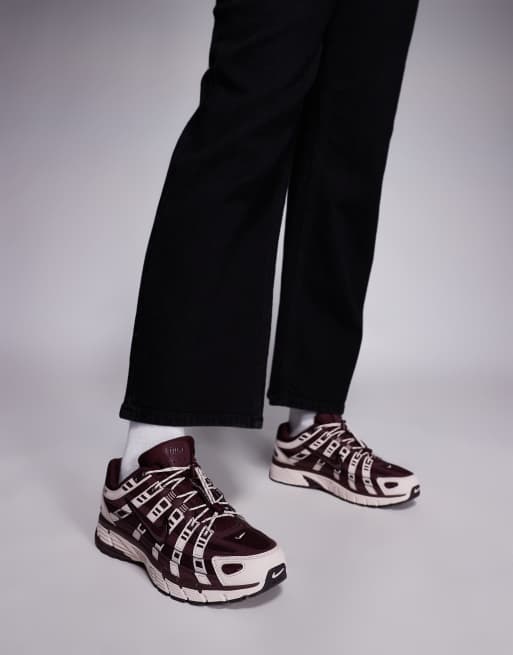 Nike P-6000 speed lace sneakers in burgundy