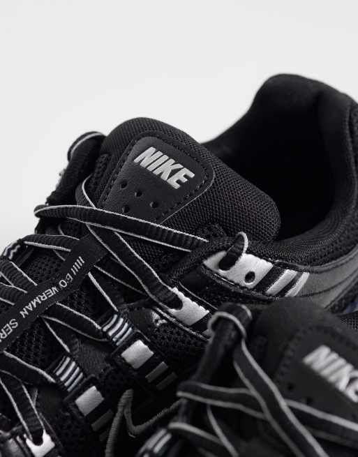 Nike – P-6000 – Svarta, vita, silvermetalliska träningsskor, 4 av 5